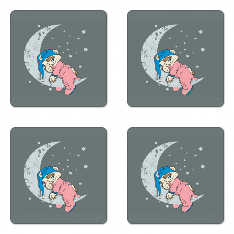 Baby Sleeping on the Moon Coaster Set Of Four