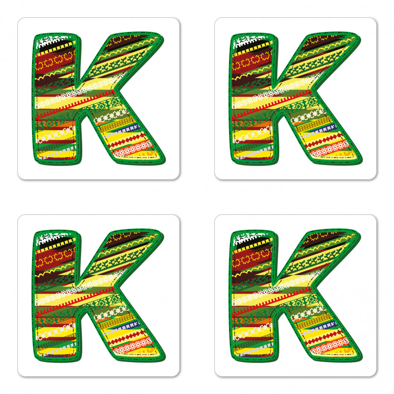 K Green Childish Fun Coaster Set Of Four