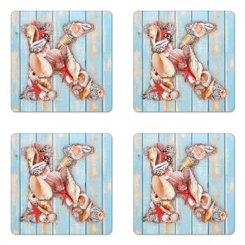 Letter K Invertebrates Coaster Set Of Four