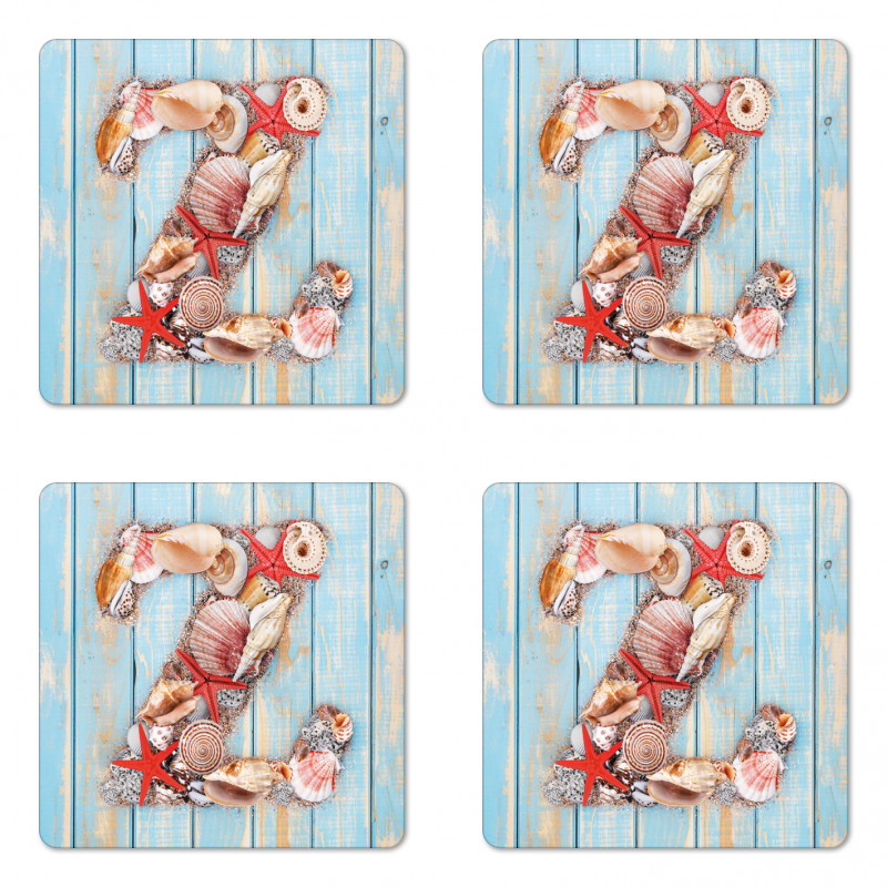 Maritime Summer Fun Z Coaster Set Of Four