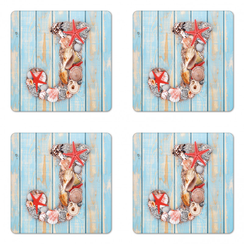 Tropic Rustic Summer J Coaster Set Of Four