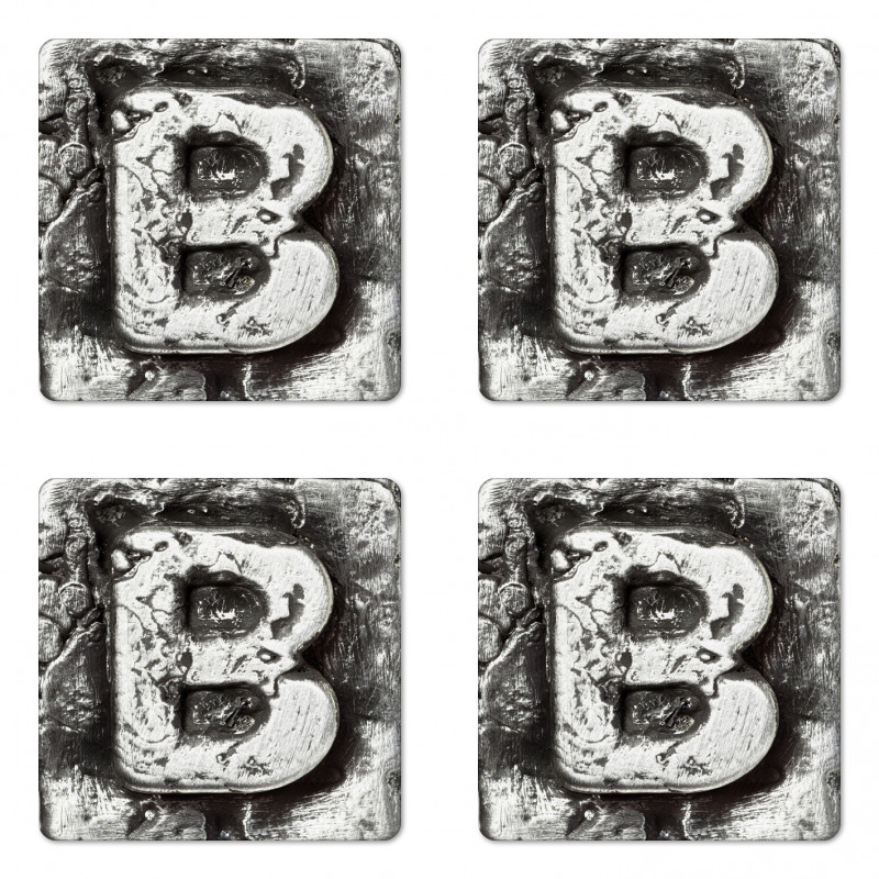 Aged B Cracks Effect Coaster Set Of Four