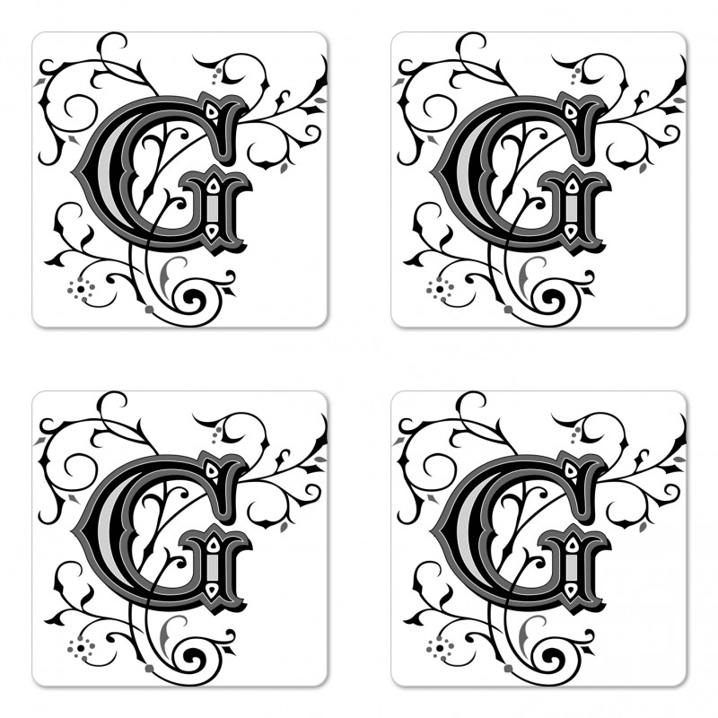 G Font Coaster Set Of Four