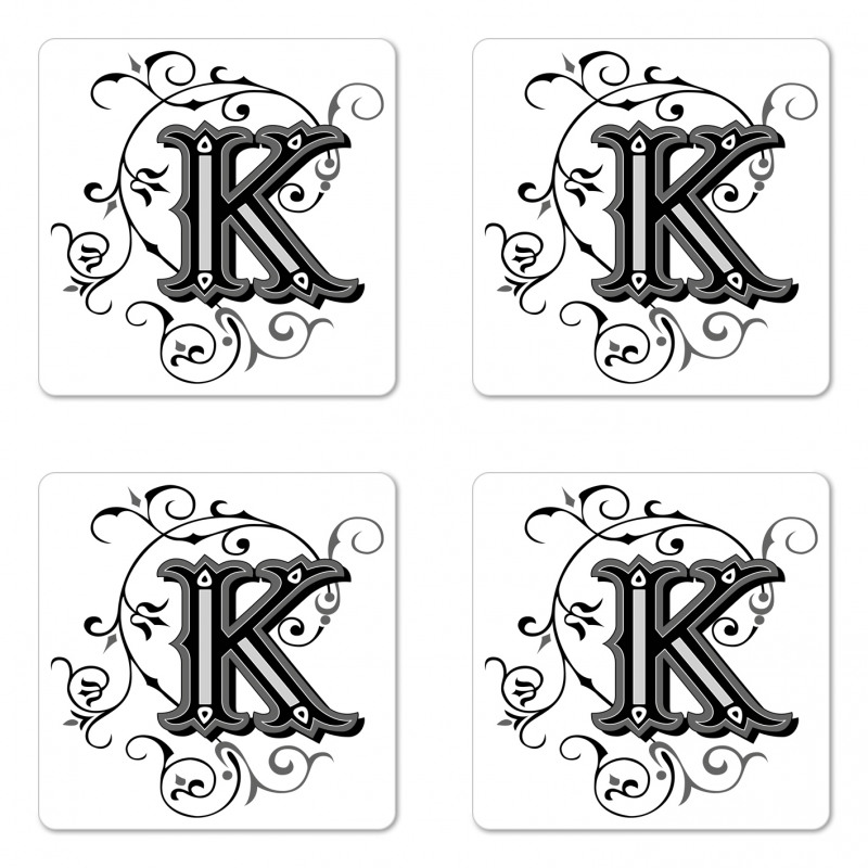 Illustrious Uppercase Coaster Set Of Four