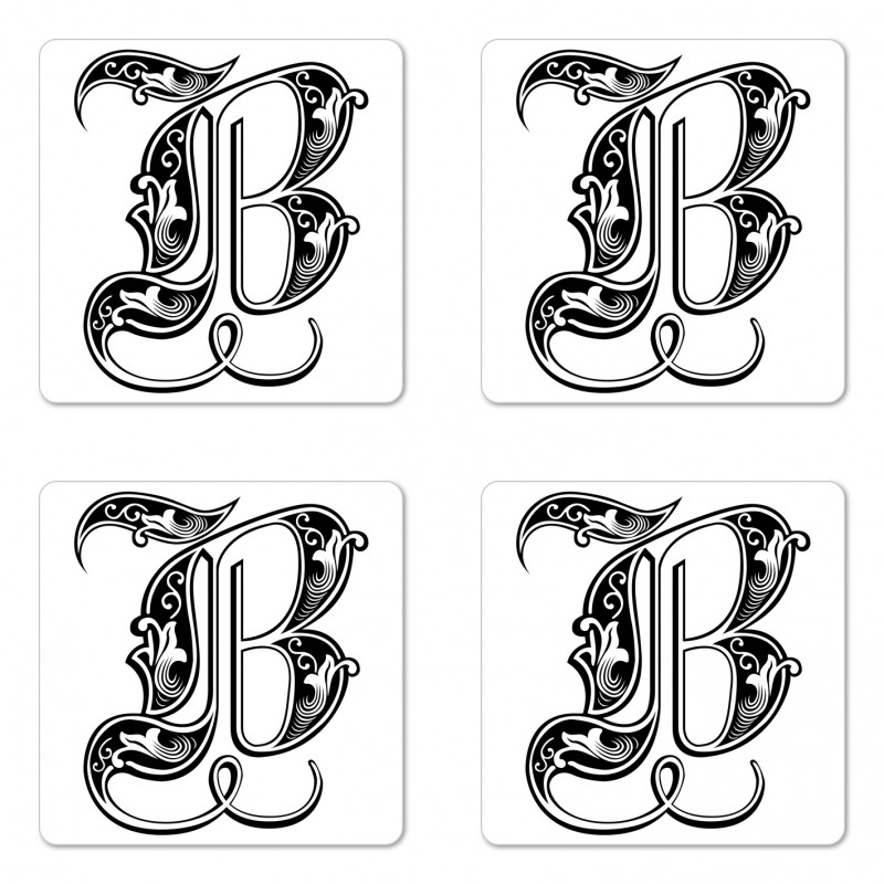 Classic Font Coaster Set Of Four