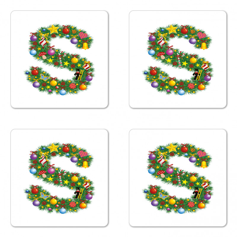 Christmas Ornament S Coaster Set Of Four