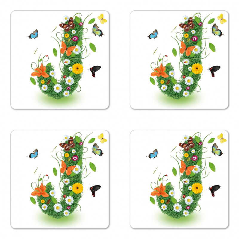 Butterfly Flourish Coaster Set Of Four