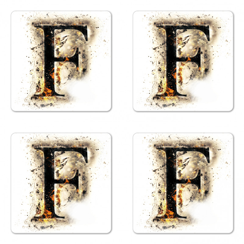 Aflame F Latin Coaster Set Of Four