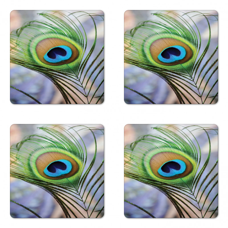 Trees Birds and Feather Coaster Set Of Four