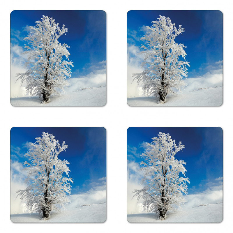 Lonely Tree Rural Land Coaster Set Of Four