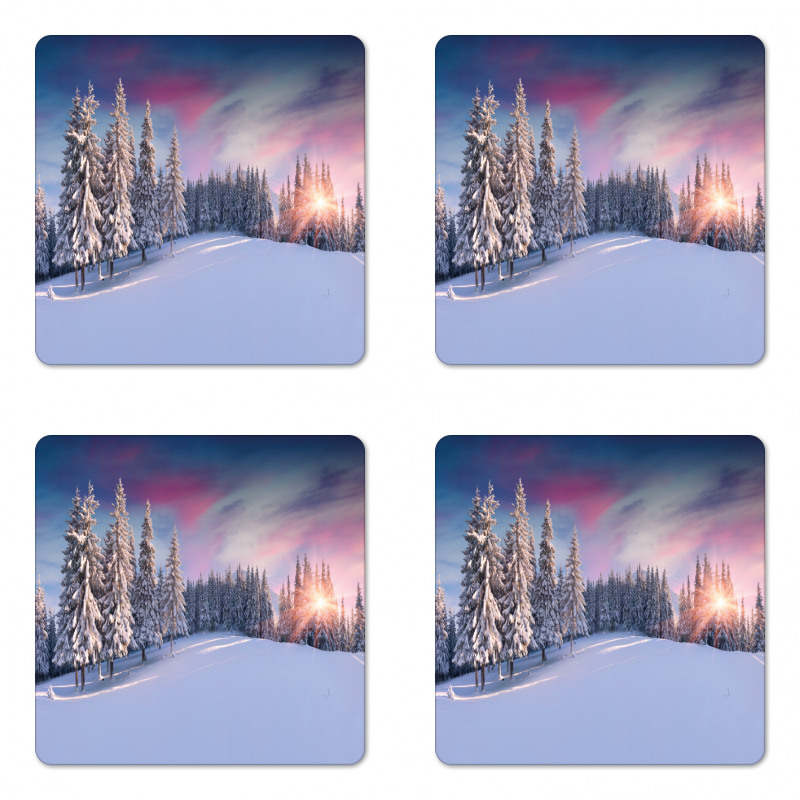 Idyllic Serene Panorama Coaster Set Of Four