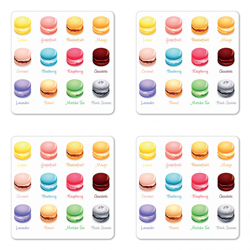 Colorful Macarons Coaster Set Of Four