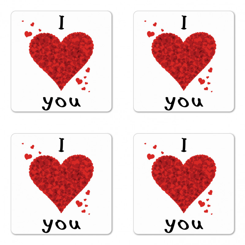 Love Bouquet Heart Coaster Set Of Four