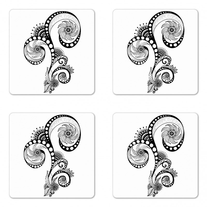 Body Art Doodle Coaster Set Of Four