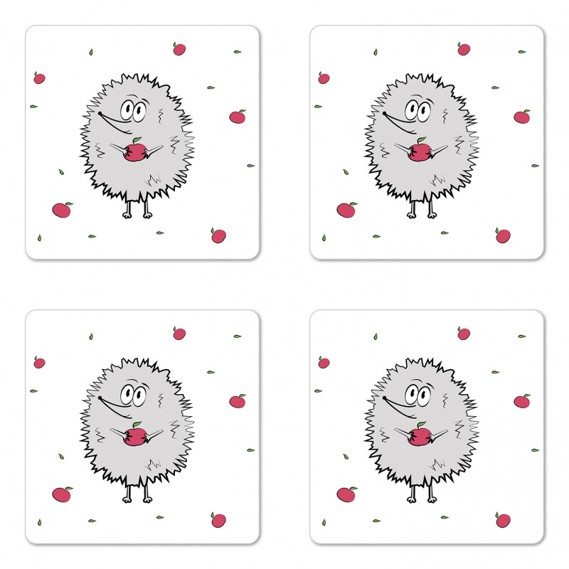 Happy Mammal Apples Coaster Set Of Four