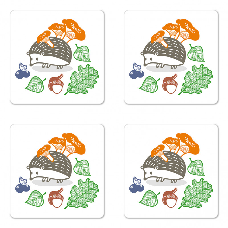 Colorful Animal Food Coaster Set Of Four