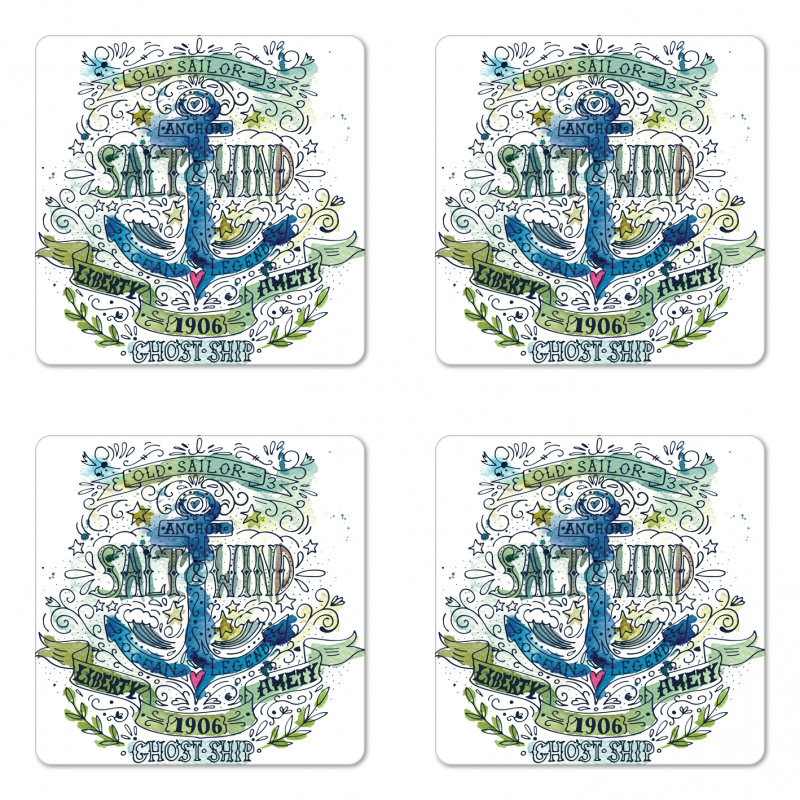 Ocean Anchor Coaster Set Of Four