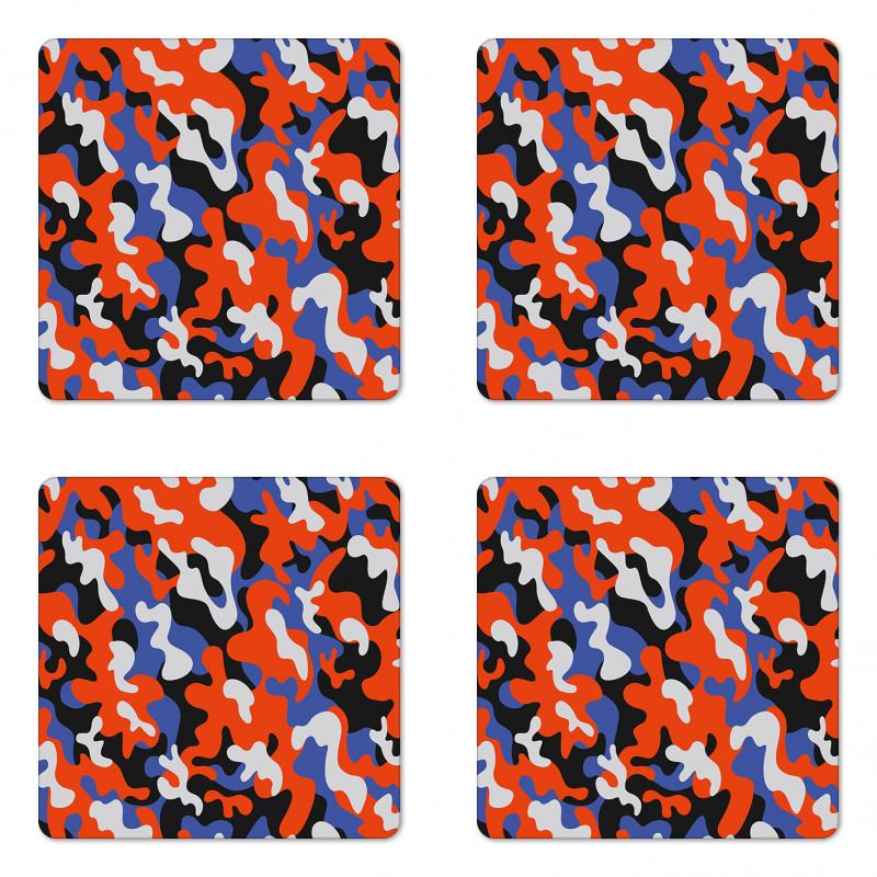 Abstract Paint Splashes Coaster Set Of Four