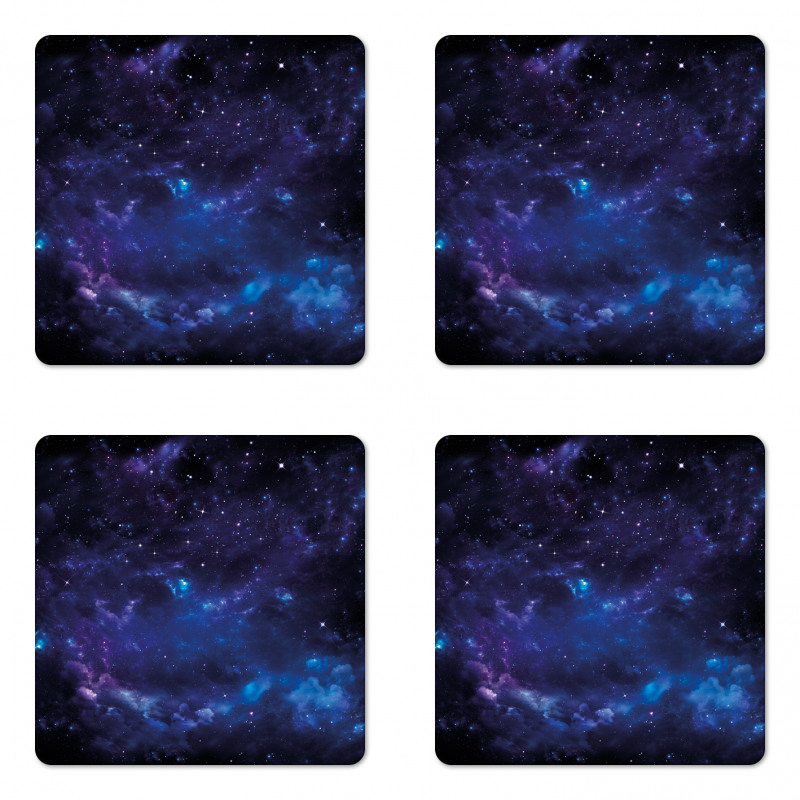 Space Illustration Galaxy Coaster Set Of Four