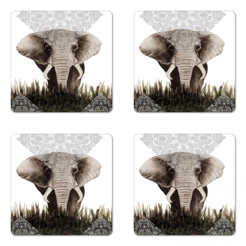 Elephant Animal Coaster Set Of Four