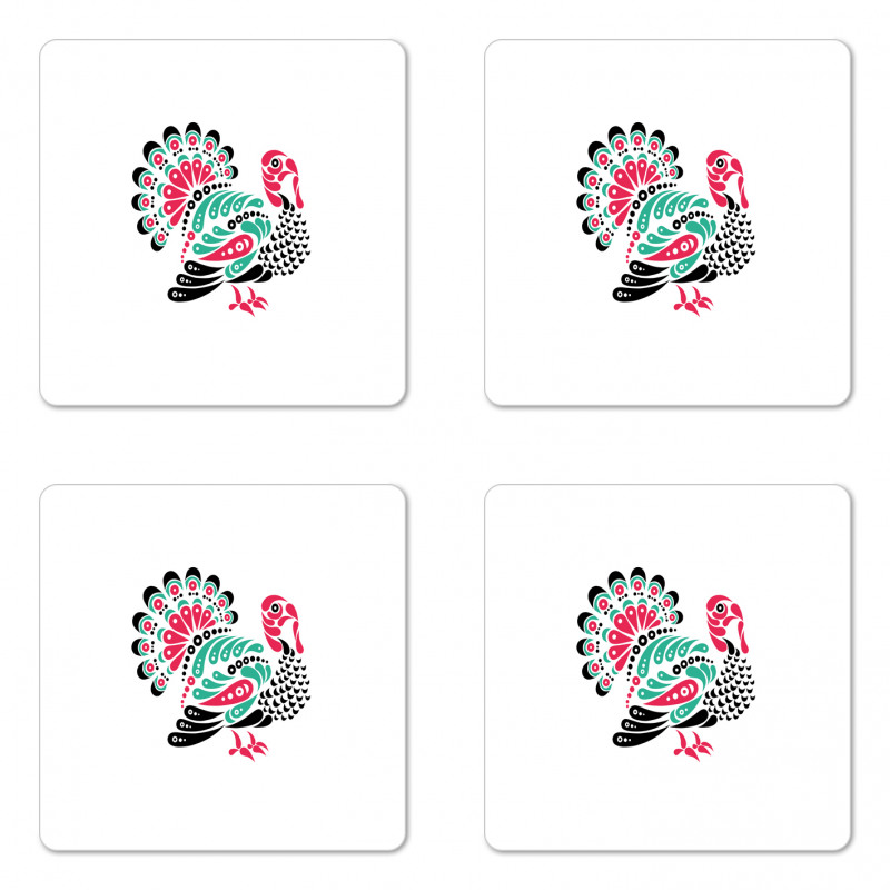 Thanksgiving Animal Coaster Set Of Four