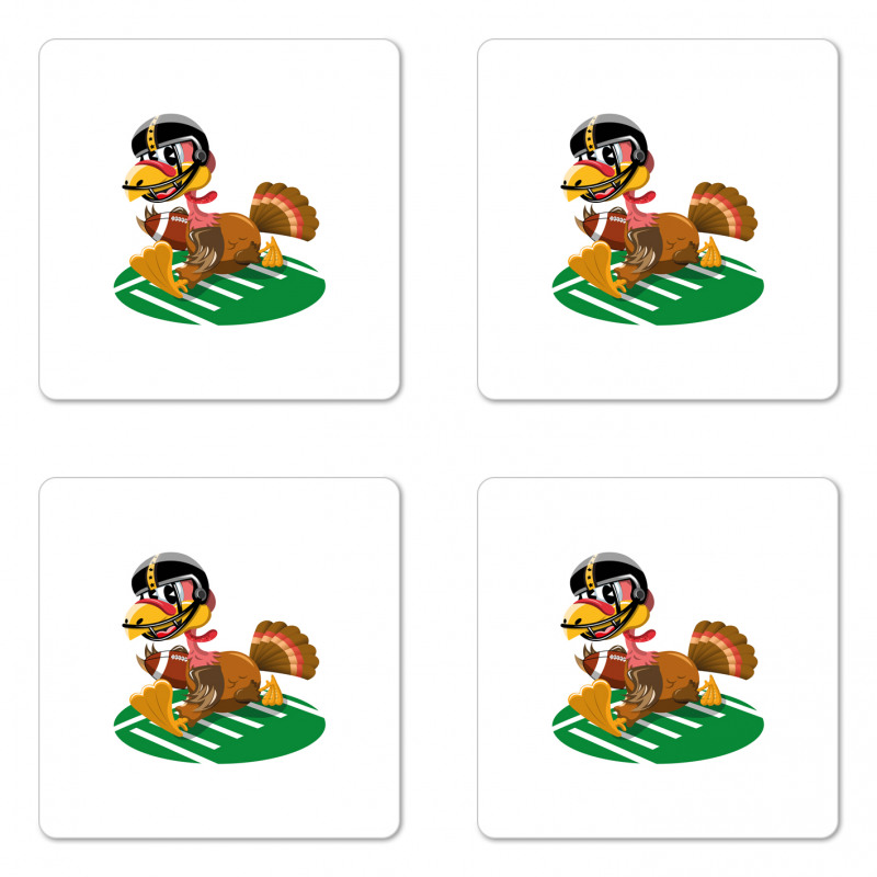 American Football Bird Coaster Set Of Four