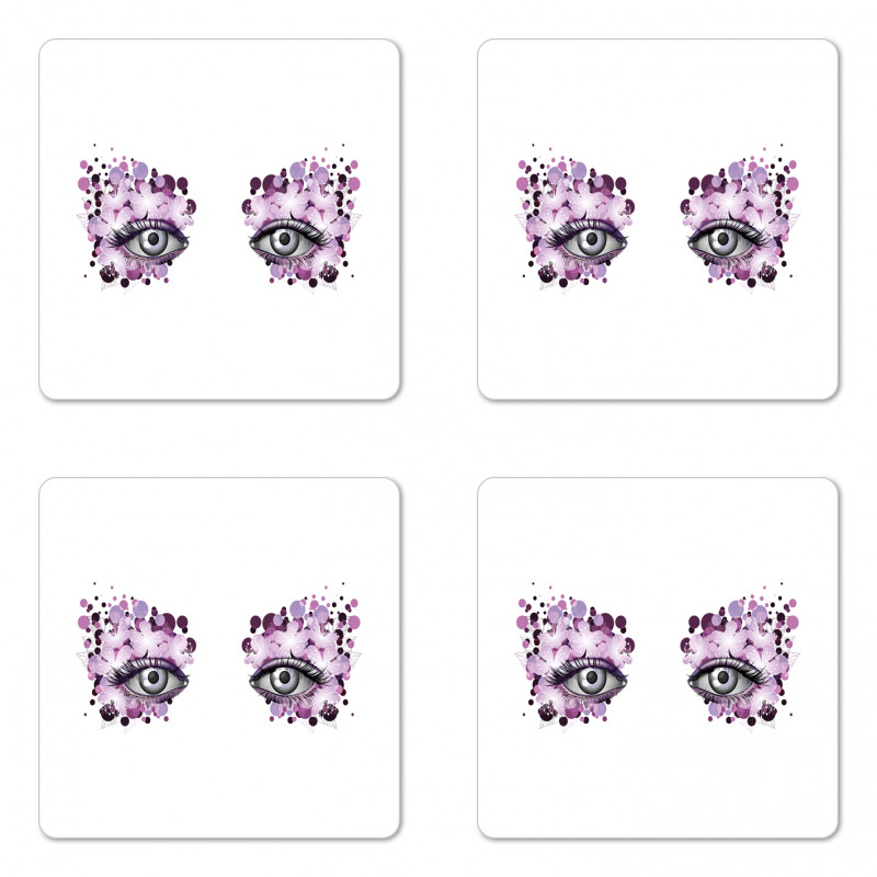 Fantasy Look Blossoms Coaster Set Of Four