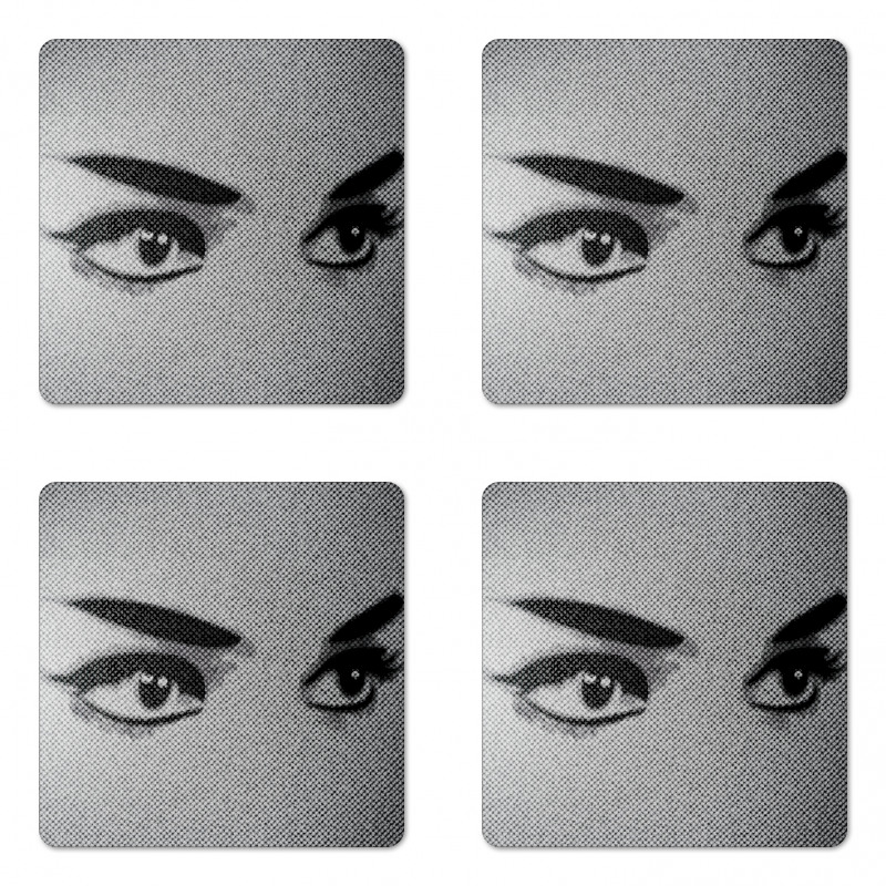 Dramatic Woman Look Coaster Set Of Four