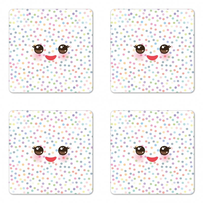 Kawaii Funny Muzzle Coaster Set Of Four