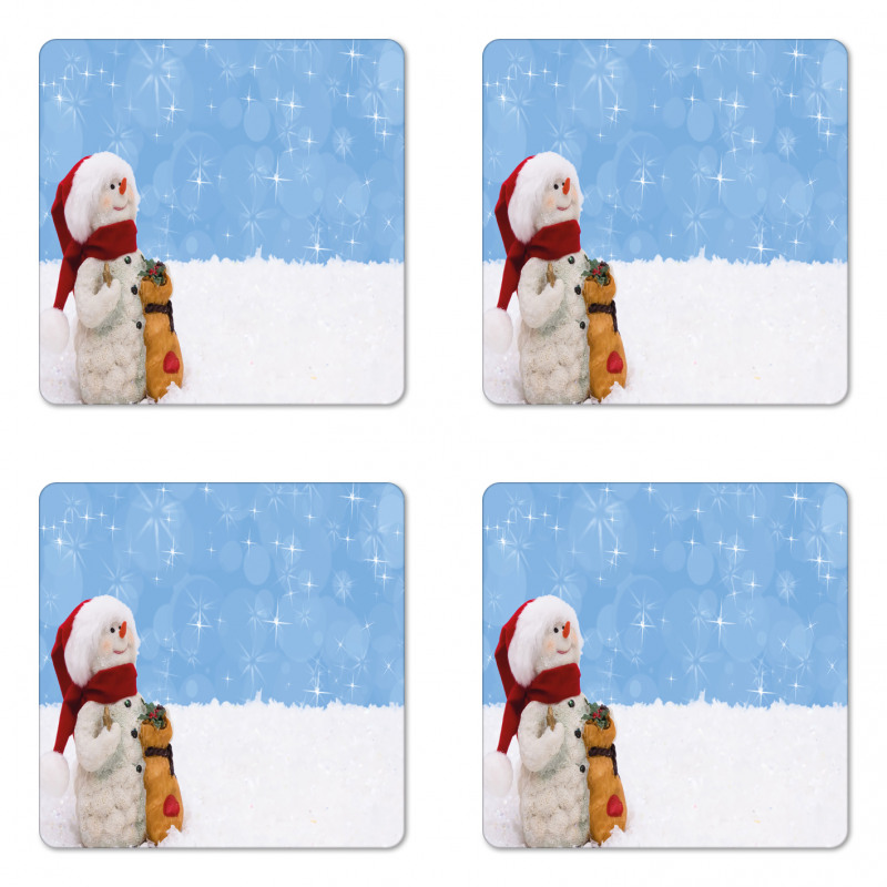 Winter Christmas Time Coaster Set Of Four