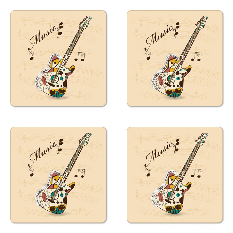 Abstract Funk Instrument Coaster Set Of Four