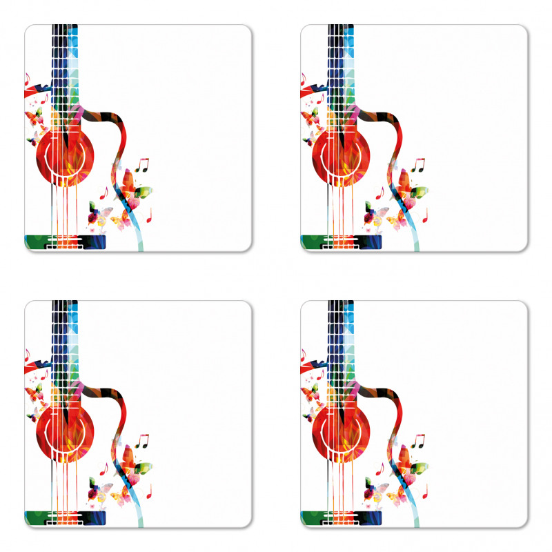 Polygonal Design Music Coaster Set Of Four