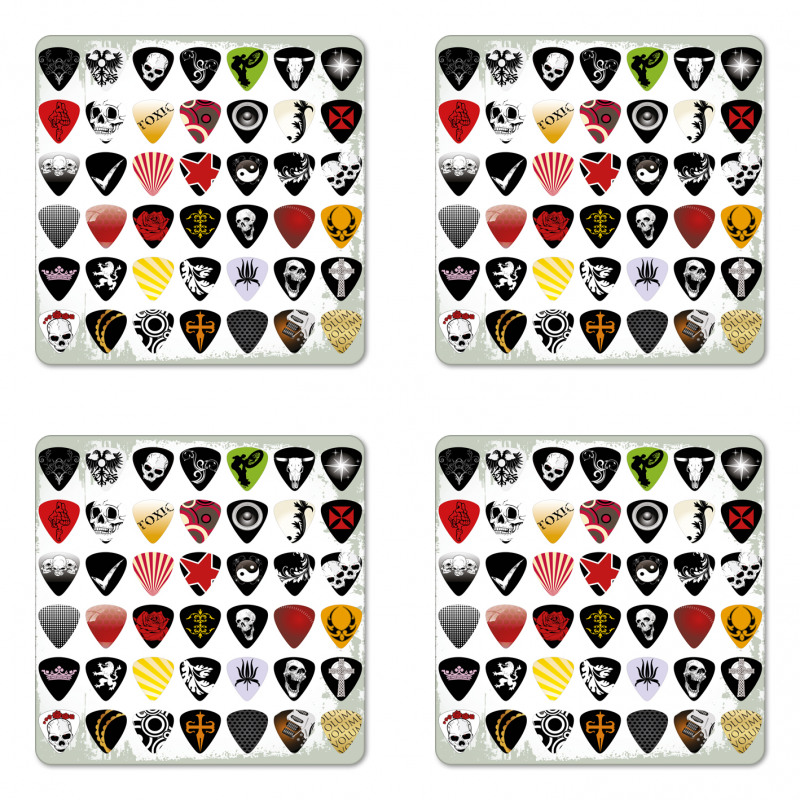 Guitar Picks Set Coaster Set Of Four