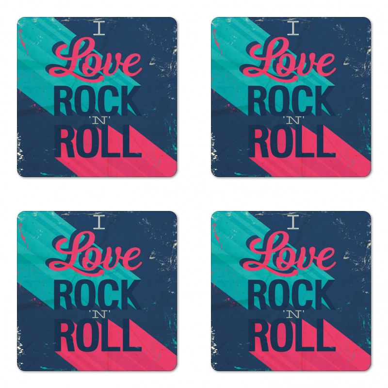 I Love Rock 'n' Roll Coaster Set Of Four