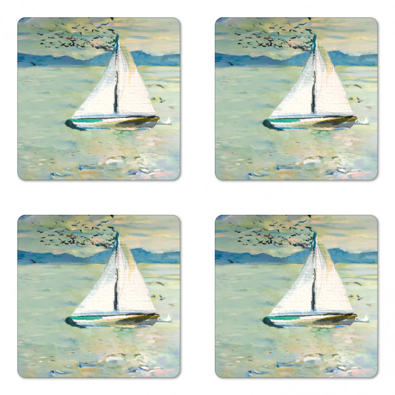 Monet Sailing Boat Coaster Set Of Four