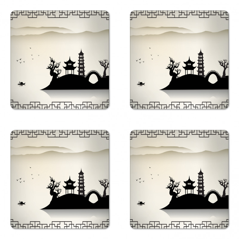 Modern Scenery Coaster Set Of Four