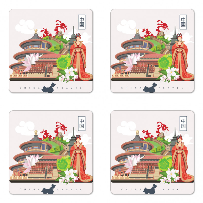 Cultural Dress Palace Coaster Set Of Four