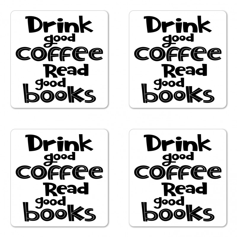 Coffee and Books Coaster Set Of Four