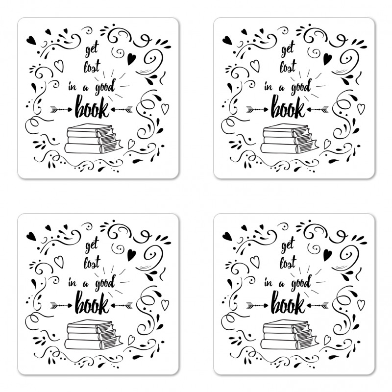 Get Lost in a Book Coaster Set Of Four