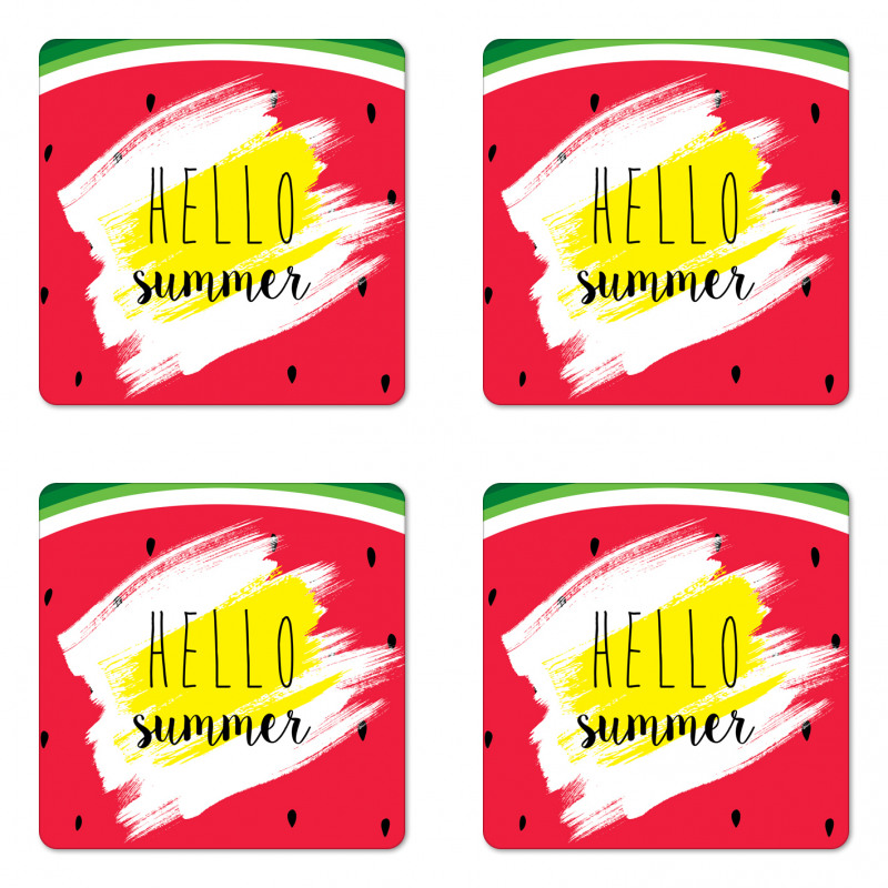 Watermelon Summertime Coaster Set Of Four