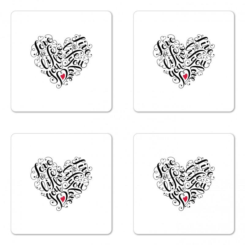 Heart Shape Coaster Set Of Four