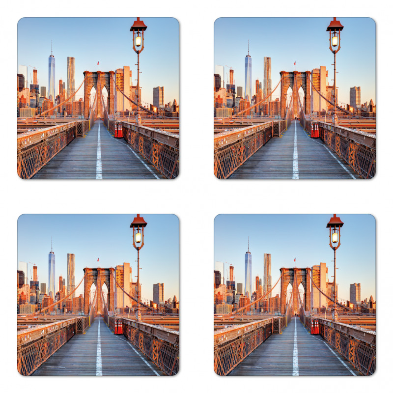 Brooklyn Bridge Manhattan Coaster Set Of Four