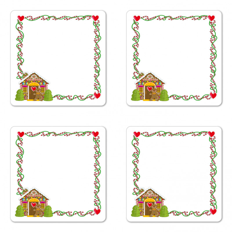 Gingerbread House Coaster Set Of Four