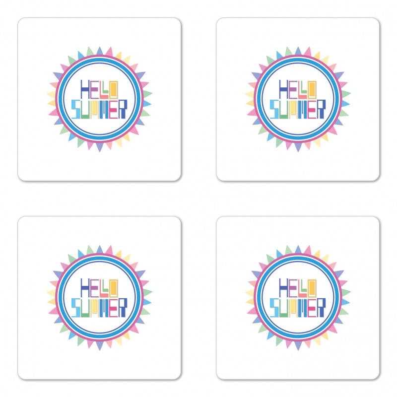 Retro Geometrical Coaster Set Of Four