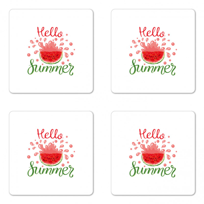 Cartoon Watermelon Coaster Set Of Four