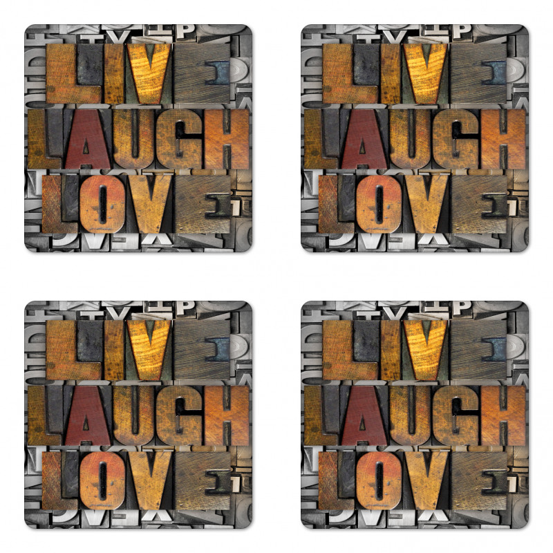 Values Words Coaster Set Of Four
