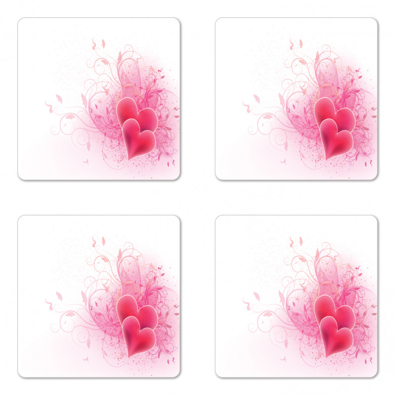 Floral Arrangement Romance Coaster Set Of Four