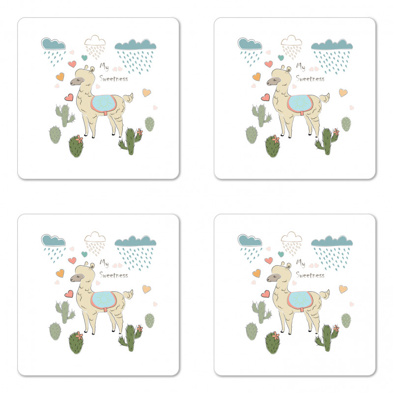 Abstract Animal Coaster Set Of Four