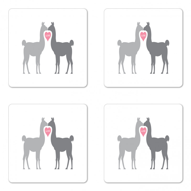 2 Animals in Love Coaster Set Of Four