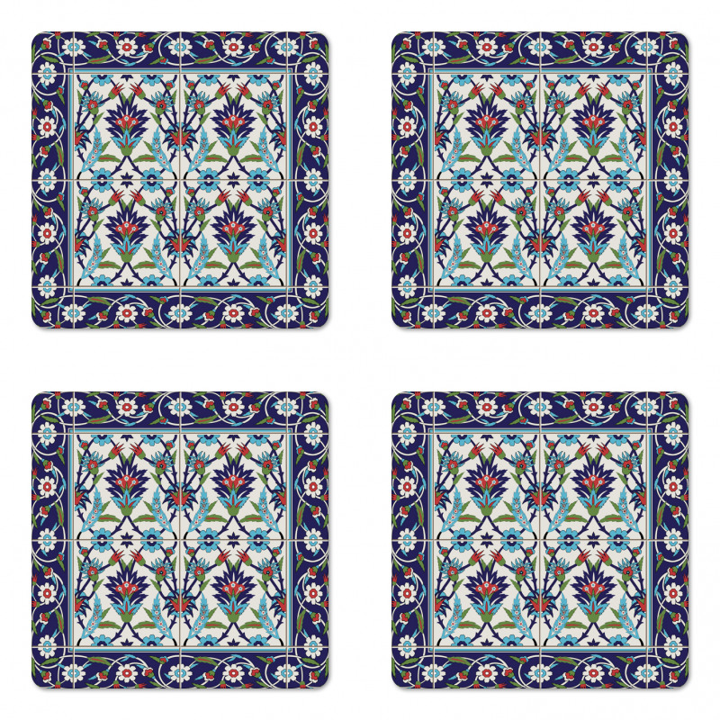 Tulips Daisies Coaster Set Of Four